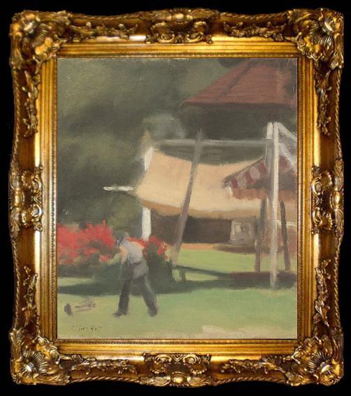 framed  Clarice Beckett Hawthorn Tea Gardens,, ta009-2